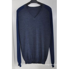 100%Wool Men V Neck Knitted Sweater